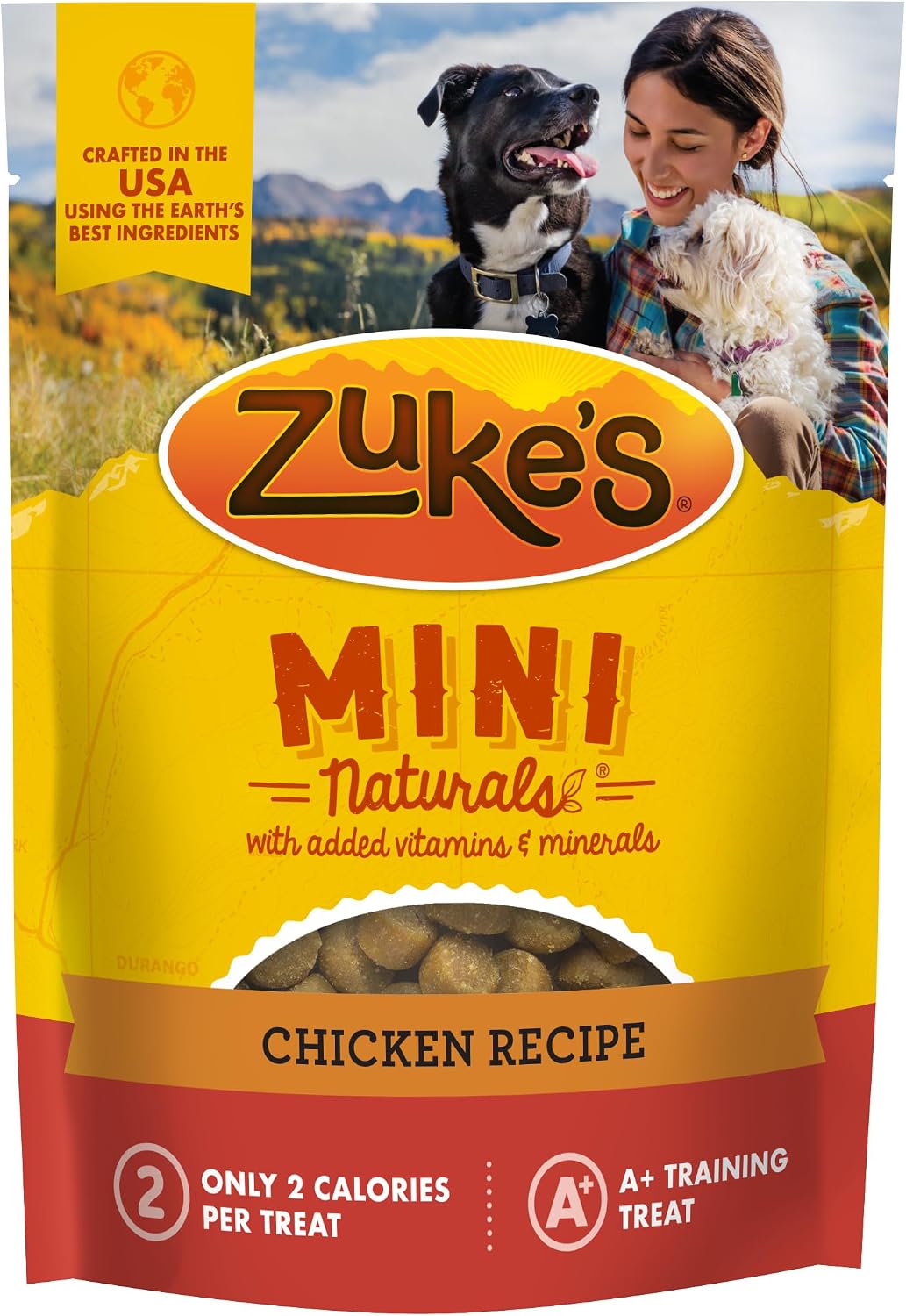 Zuke's Mini Naturals Dog Training Treats, Chicken Recipe, 6 oz Pouch
