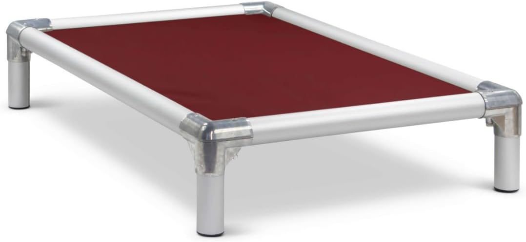 Kuranda Chewproof Elevated Dog Bed - Silver Aluminum - 50" x 36" - Heavy Duty...