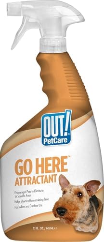 OUT! PetCare Pee Here Attractant, Potty Training Spray for Dogs, 32oz