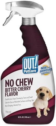 OUT! PetCare No Chew Spray for Dogs, Dog Deterrent, Bitter Cherry, 32oz