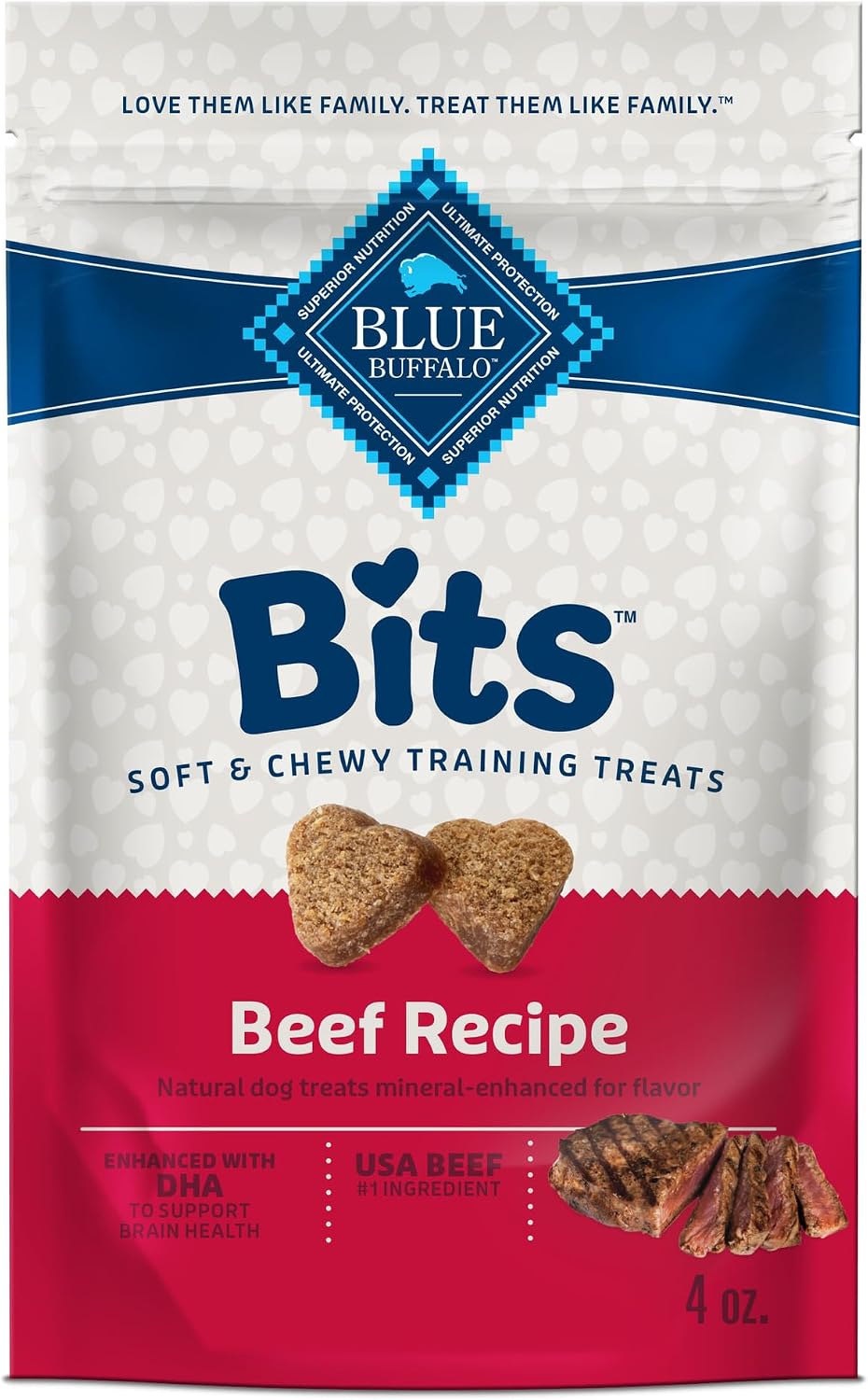 Blue Buffalo Bits Beef Training Treats, 4 oz