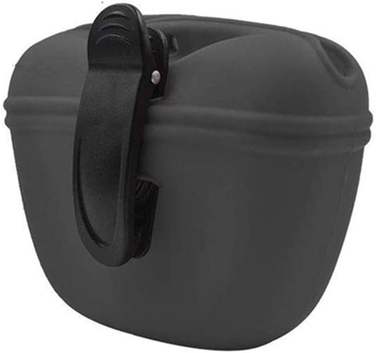 RoyalCare Silicone Dog Treat Pouch-Small Training Bag-Portable Dog Treat Bag for Leash with Magnetic Closure and Waist Clip