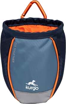 Kurgo Go Stuff It Dog Treat Bag, Training Treat Pouch Bag for Dogs, Treat Pouches for Pets, Hands-Free Pouch Waist, Reflective, Includes Carabiner, MOLLE-Compatible (Navy Blue) : Pet Suppl