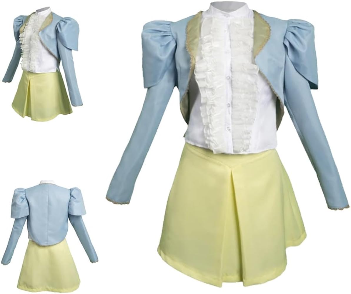 Womens Bella Baxter Costume Outsuit Fantastic Movie Bella Cosplay 3PCs Jacket Top Short for Halloween Fullset