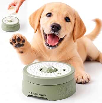 Slow Feeder Dog Bowl, 2-in-1, (Grass Green)