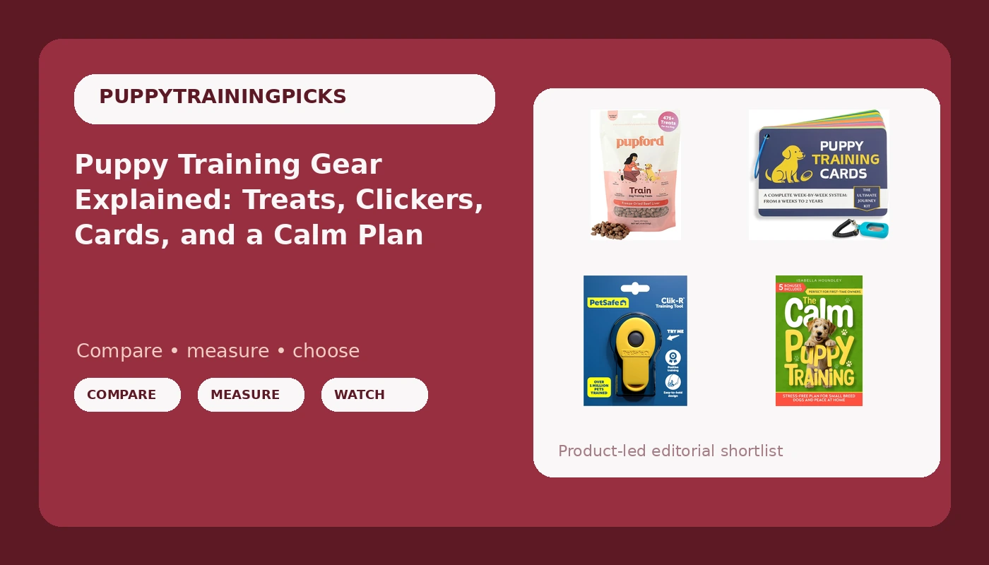Puppy Training Gear Explained: Treats, Clickers, Cards, and a Calm Plan